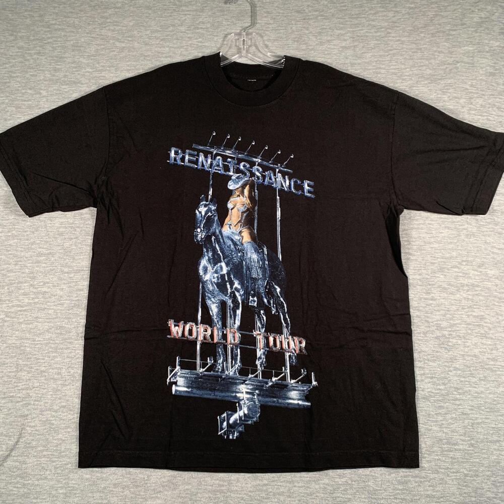 Beyoncé Renaissance World Tour Concert Graphic Shirt Mens Large Black 2023